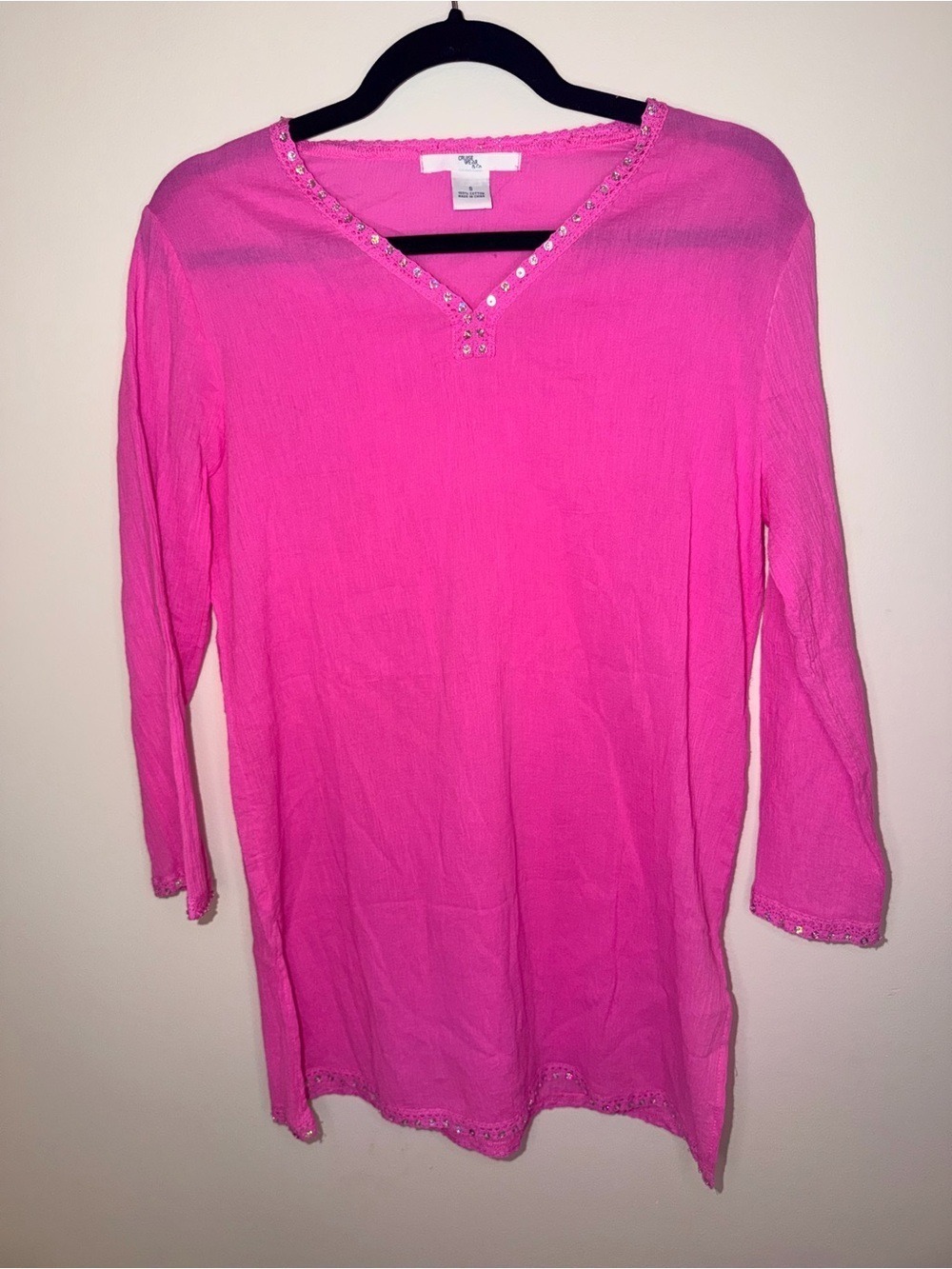 Women's V-Neck Embellished Cover Up - Picture 1 of 4